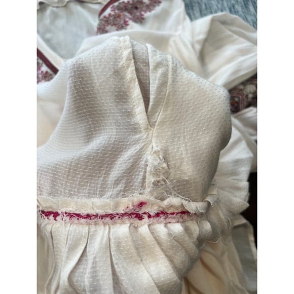 NWT Free People Ivory Drop-Waist Peasant Dress Size Small - Picture 10 of 10